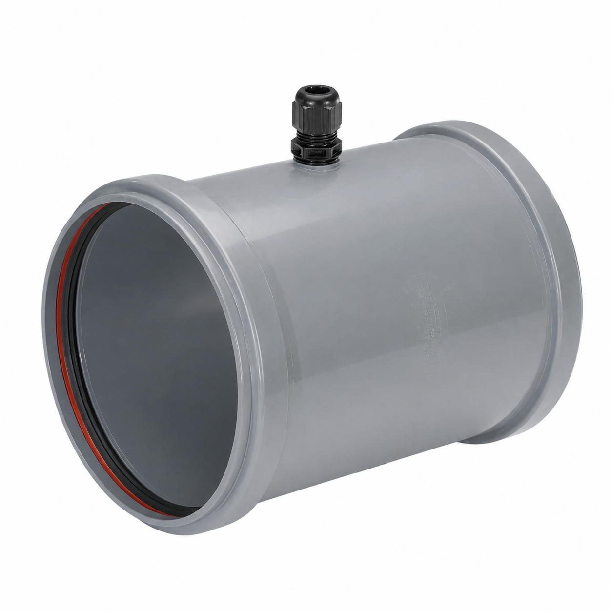UTP cable gland installed in PVC housing